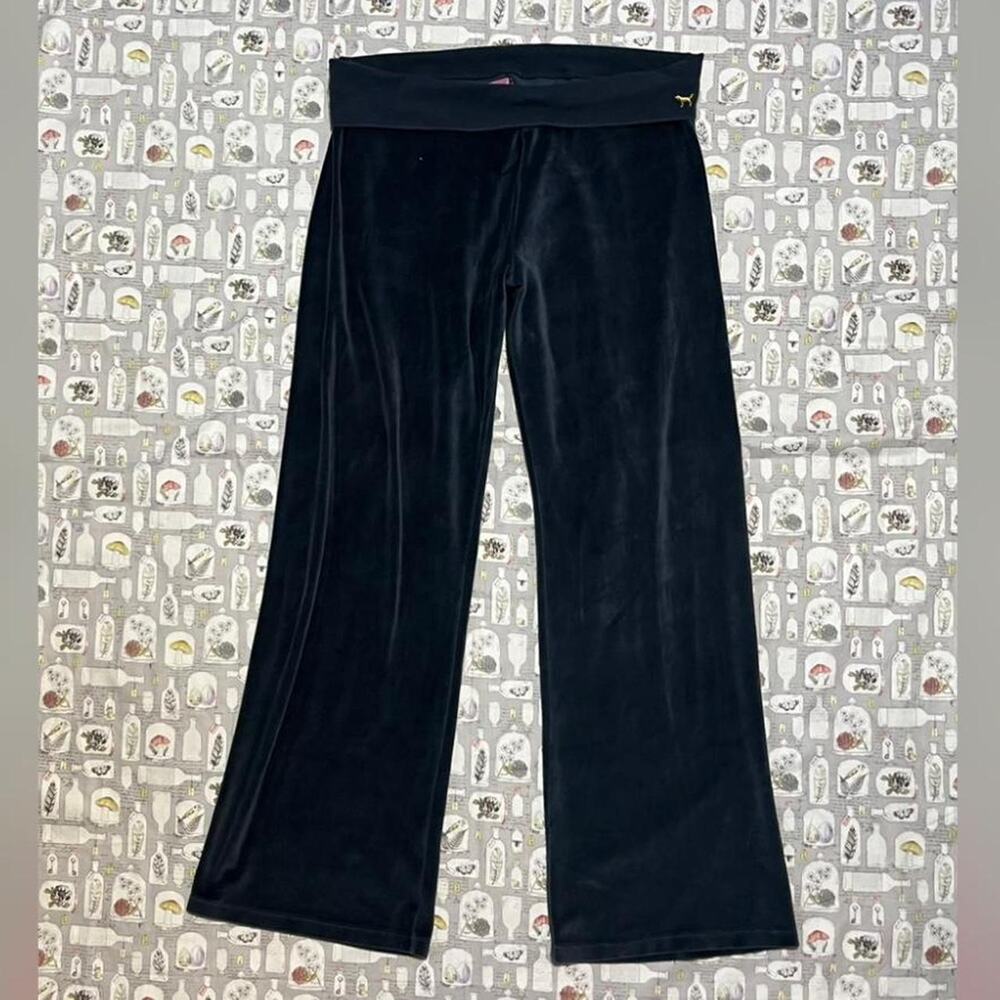 Victoria's Secret Blue Velvet Straight Leg Pants